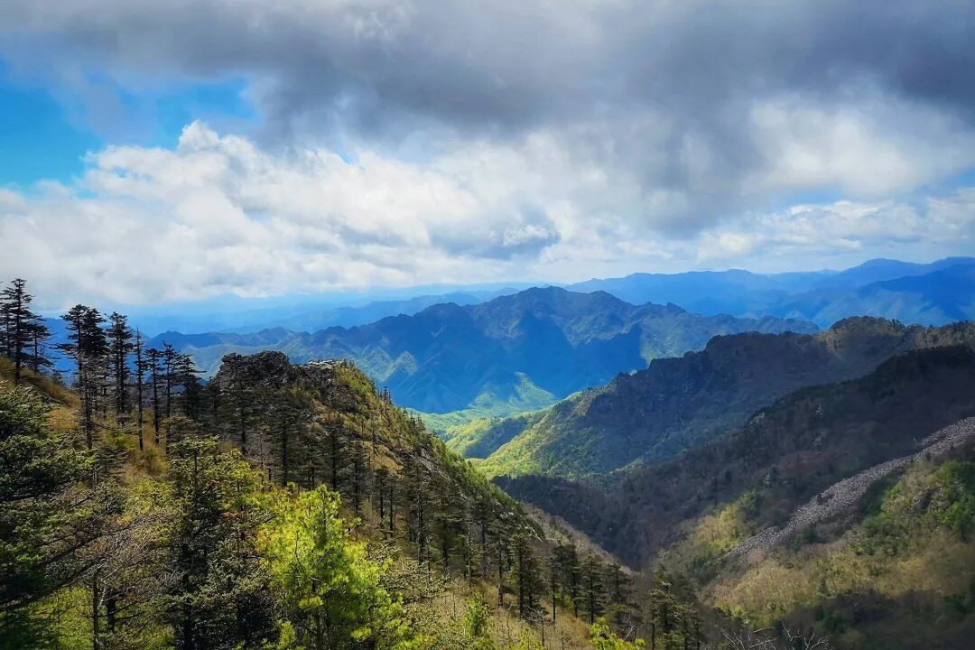 山林与远处的层层山脉